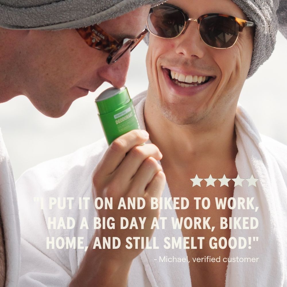 Two Dudes Coconut Rush deodorant customer review card