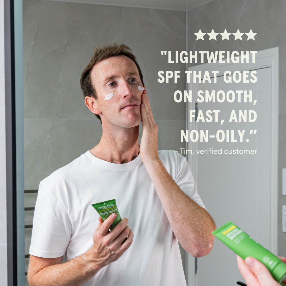 Two Dudes SPF15 daily moisturiser customer review card