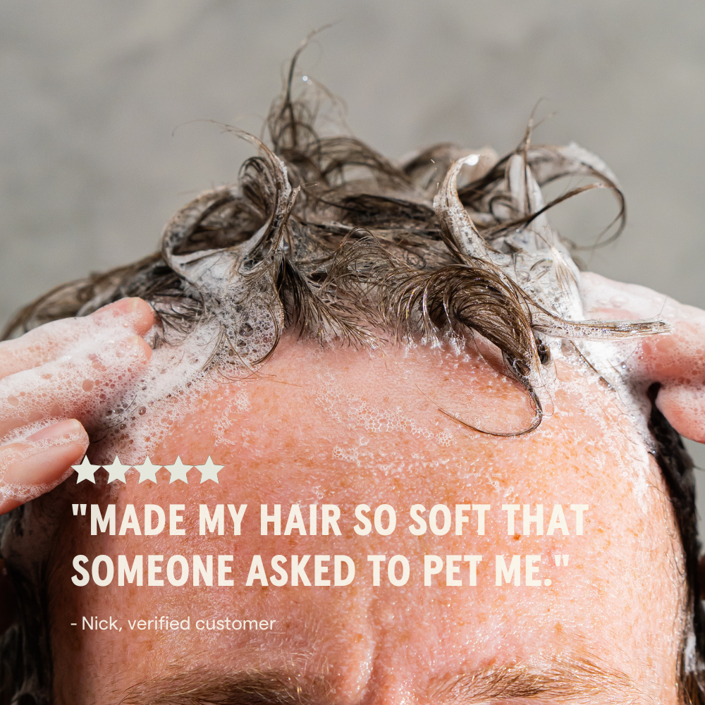 Two Dudes conditioner customer review card