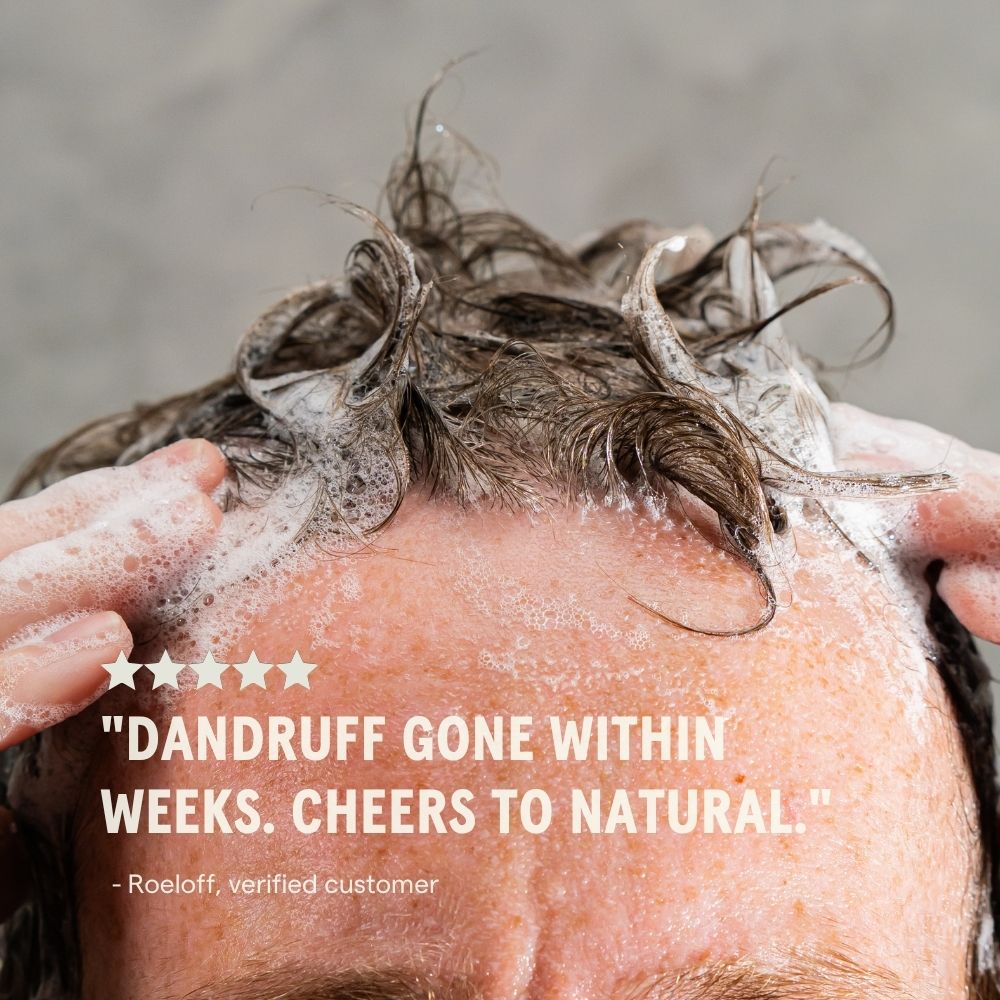Two Dudes shampoo customer review card