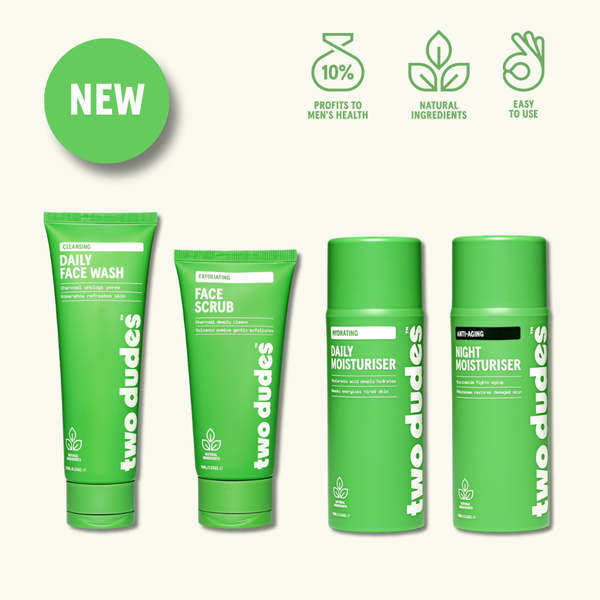 Mens Skincare Kit with Face Scrub | Two Dudes NZ